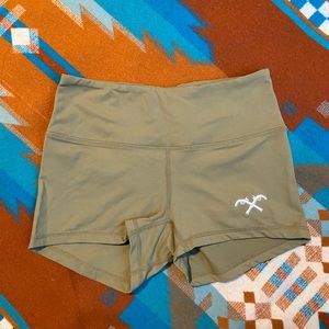 Olive green HVIII gym shorts